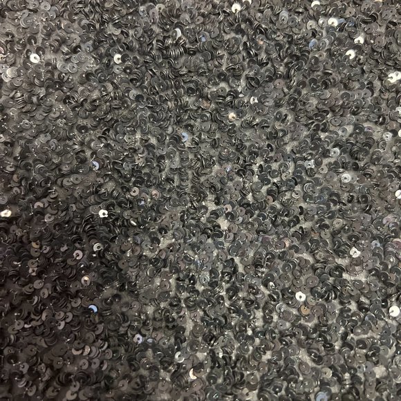 Denise Shardlow Designs Double Arm Strap Zipper Black Sequin Round Bag - Picture 7 of 7